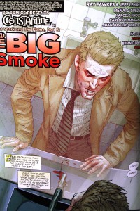 UNvincible Constantine #3 DC Comics big smoke splash page