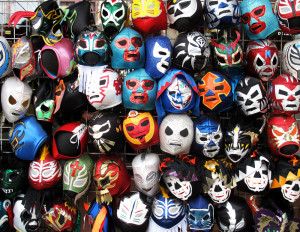 It takes very little effort to find a wrestler's mask.